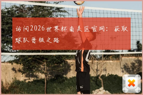 访问2026世界杯南美区官网：获取球队晋级之路